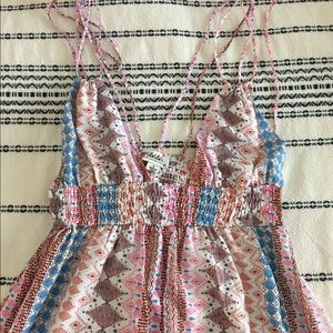 Tribal Print Triangle Top Maxi Dress